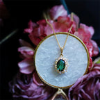 Isolde Maren Emerald Gold Necklace
