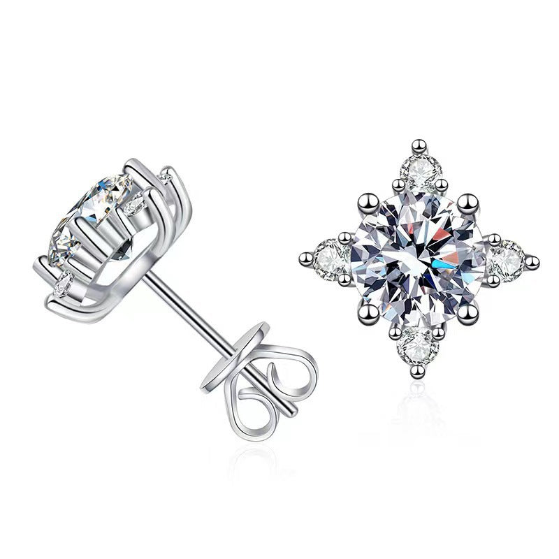 Aurelie Crystal Flower Earrings