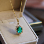 Isolde Maren Emerald Gold Necklace