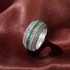 Celina Maroux Emerald Inlaid Ring