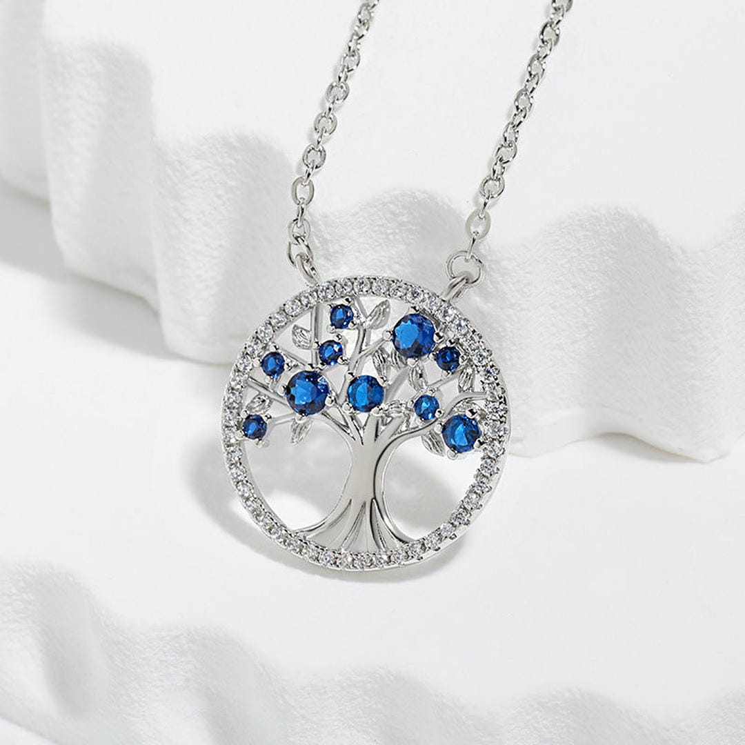 Tree Of Life White Gold Necklace