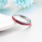 Ruby Eternity Band White Gold Ring