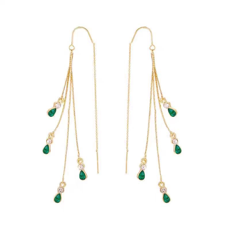 Calista Moreau Gold Tassel Earrings