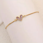 Blush Love Pink Heart Bracelet