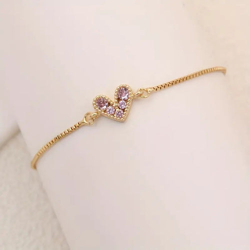 Blush Love Pink Heart Bracelet