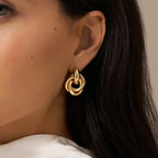 Statement Interlocking Gold Earrings