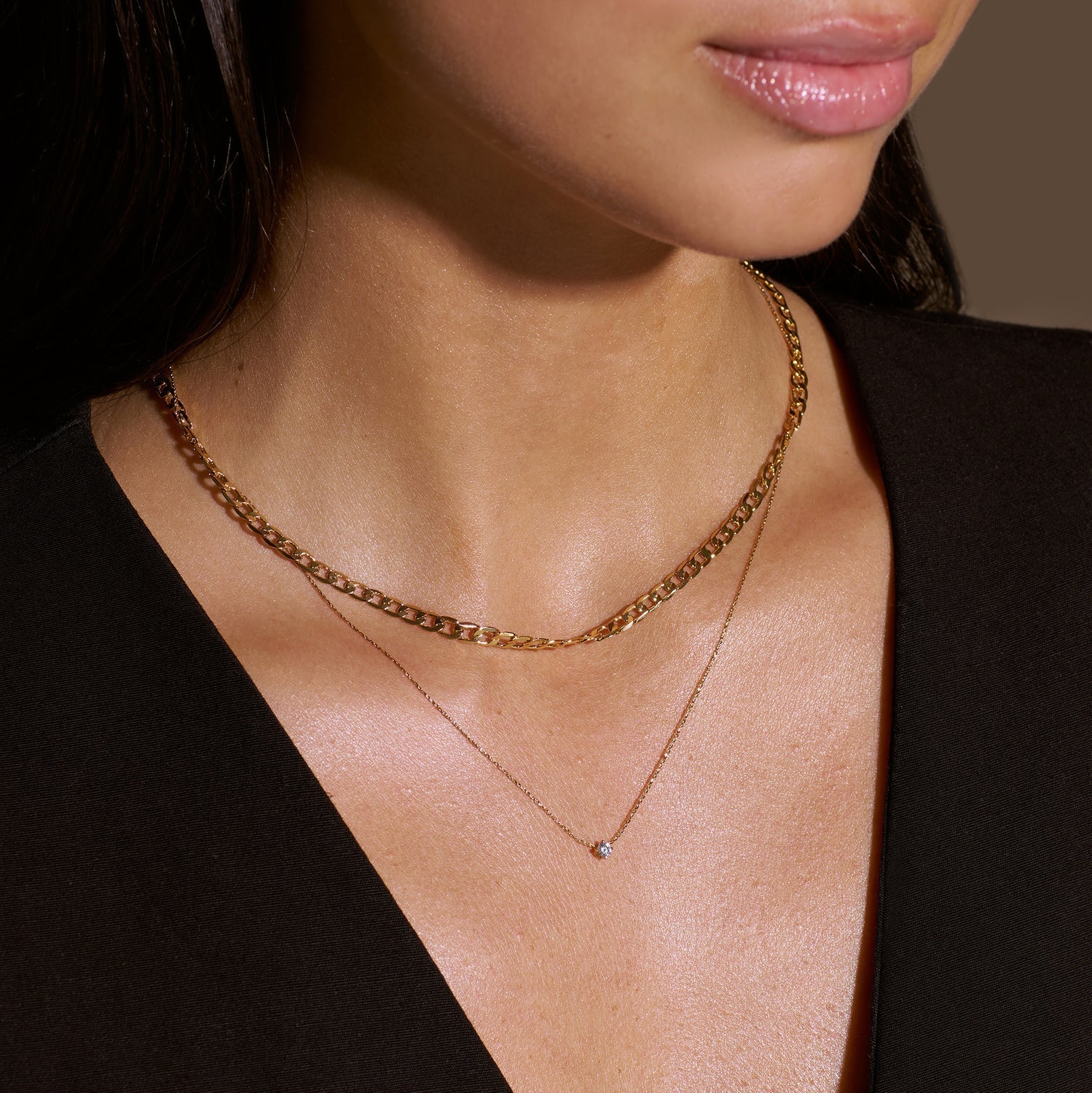 Flat Link Gold Chain Necklace