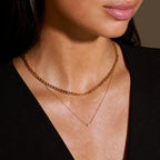 Flat Link White Gold Chain Necklace