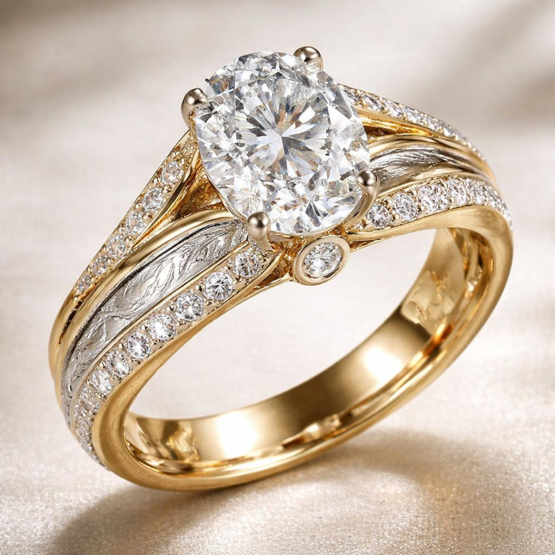 Vintage Zirconia Statement Ring