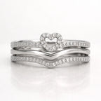 Zirconia Heart Stack Ring
