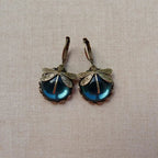 Vintage Dragonfly Gold Earrings