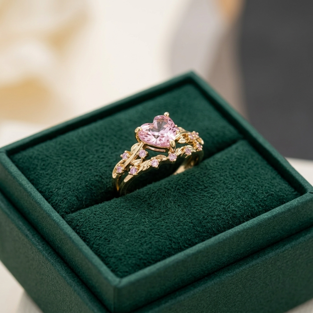 Petal Heart Garden Ring Set