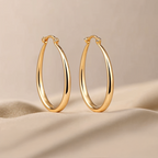 Polished Gold Hoop Earrings