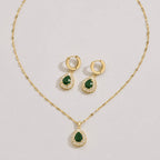 Emerald Pear Drop Set
