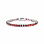 Ruby Tennis White Gold Bracelet