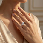 Vintage Sterling Moissanite Ring