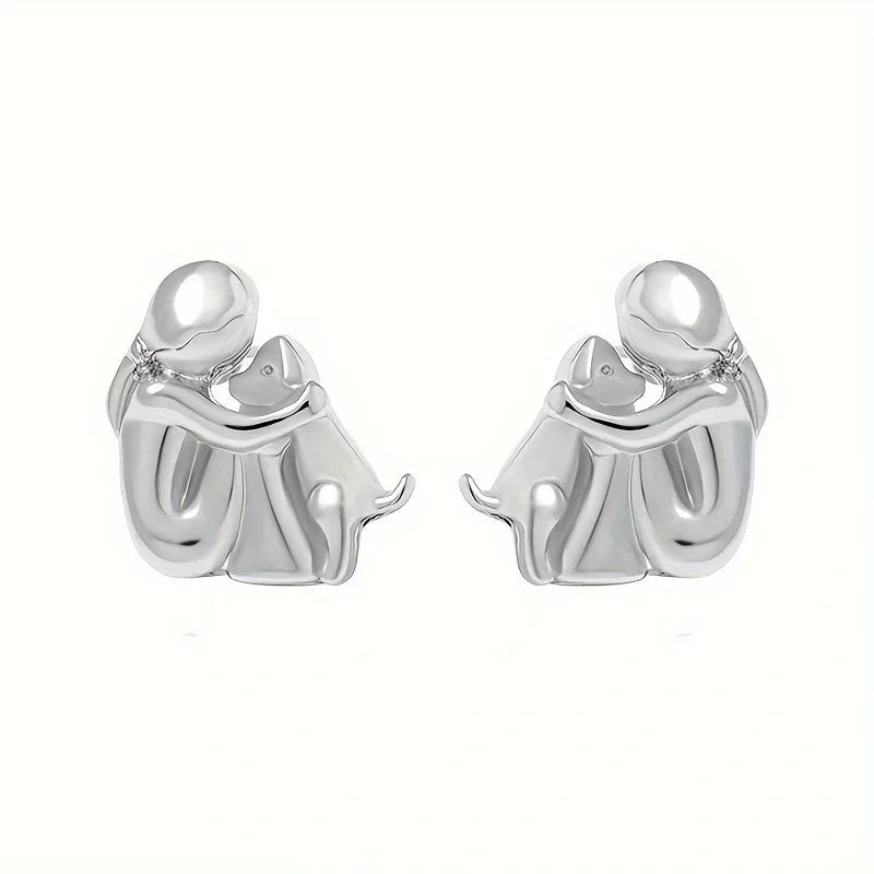 Two-Tone Hug Earrings