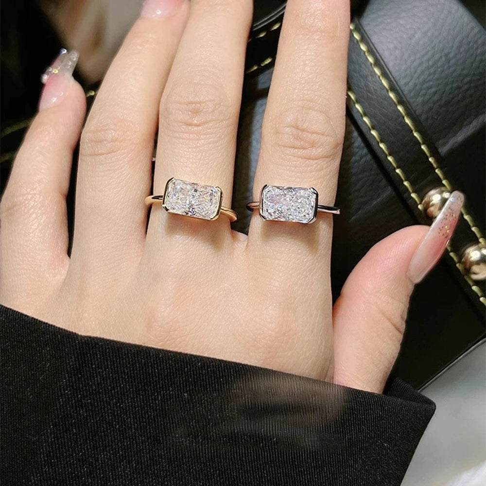 Radiant Bezel Solitaire Ring