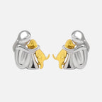 Two-Tone Hug Earrings