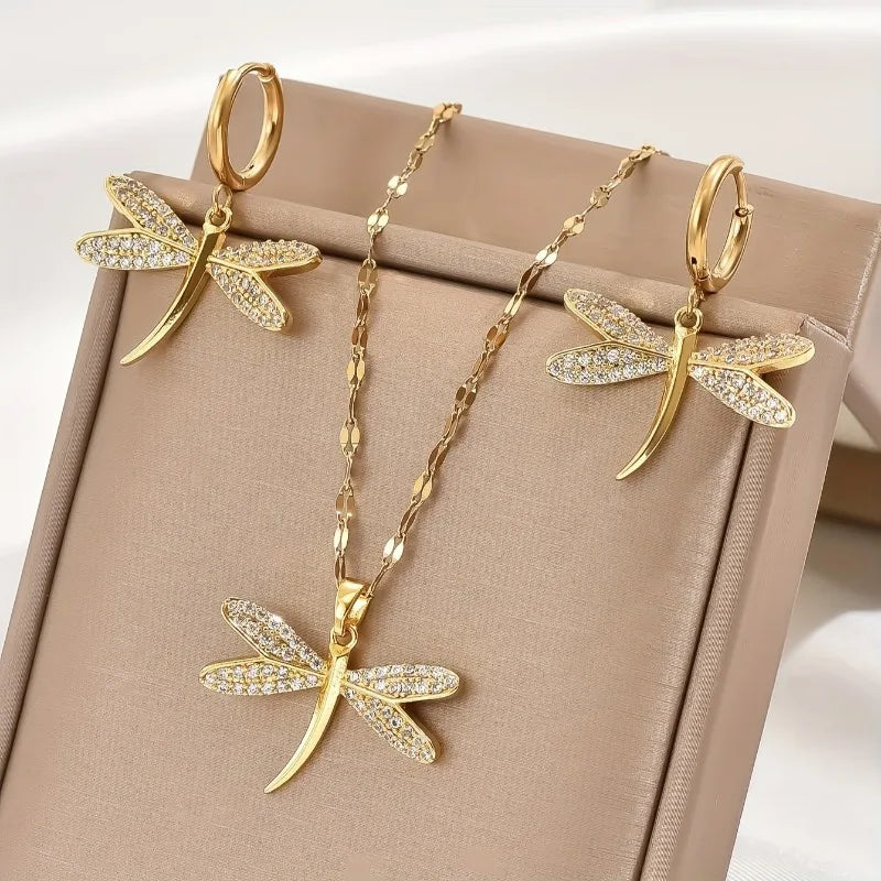Radiant Gold Dragonfly Set