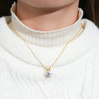 Shimmering Solitaire Pendant Necklace