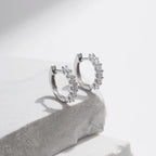 Shimmering Crystal Hoop Earrings
