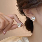 Pearl Petal Stud Earrings
