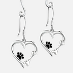 Luxe Paw Heart Earrings