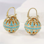 Turquoise Filigree Drop Earrings
