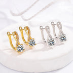 Solitaire Twisted Pearl Earrings