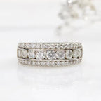 Majestic Multi Row Paved Ring
