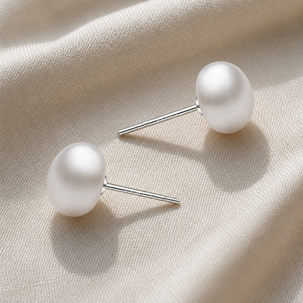 Sophisticated Pearl Stud Earrings