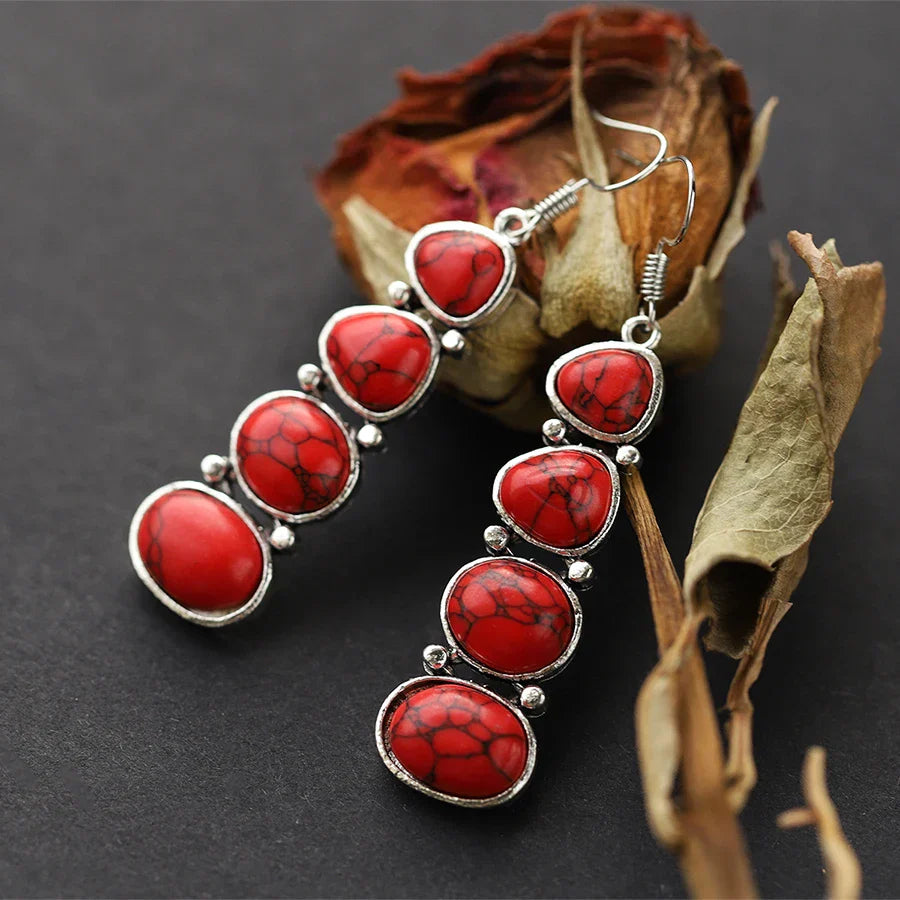 Turquoise Statement Drop Earrings