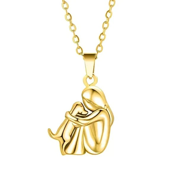 Graceful Dog Embrace Necklace