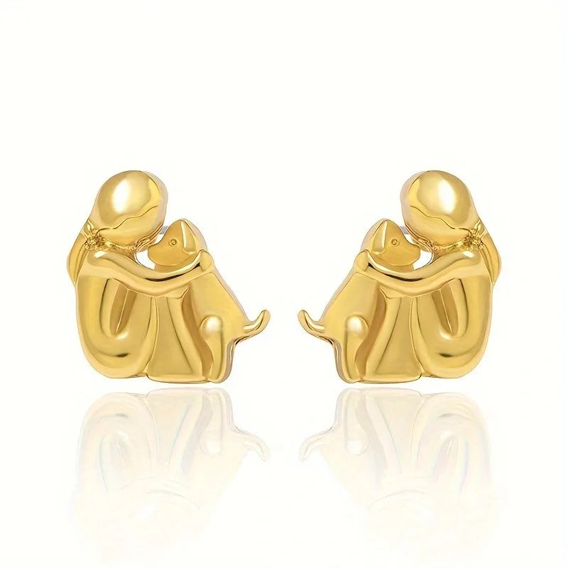 Two-Tone Hug Earrings