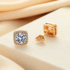 Minimalist Zirconia Square Earrings