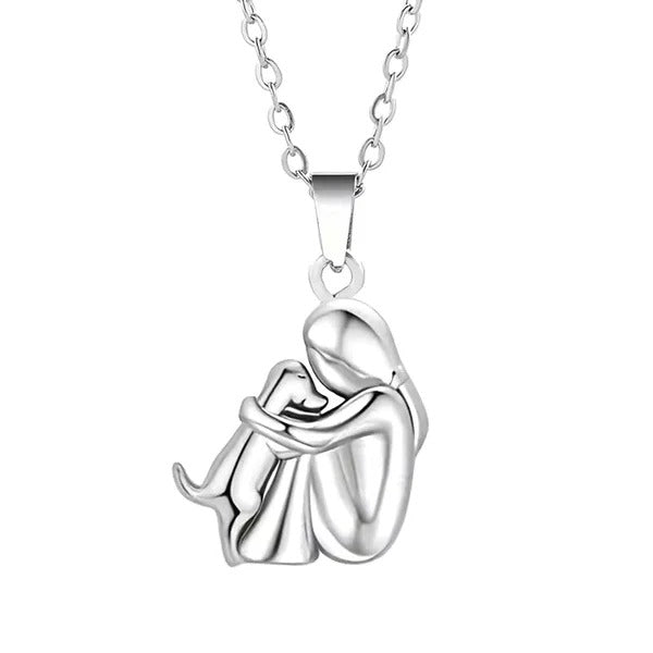 Graceful Dog Embrace Necklace