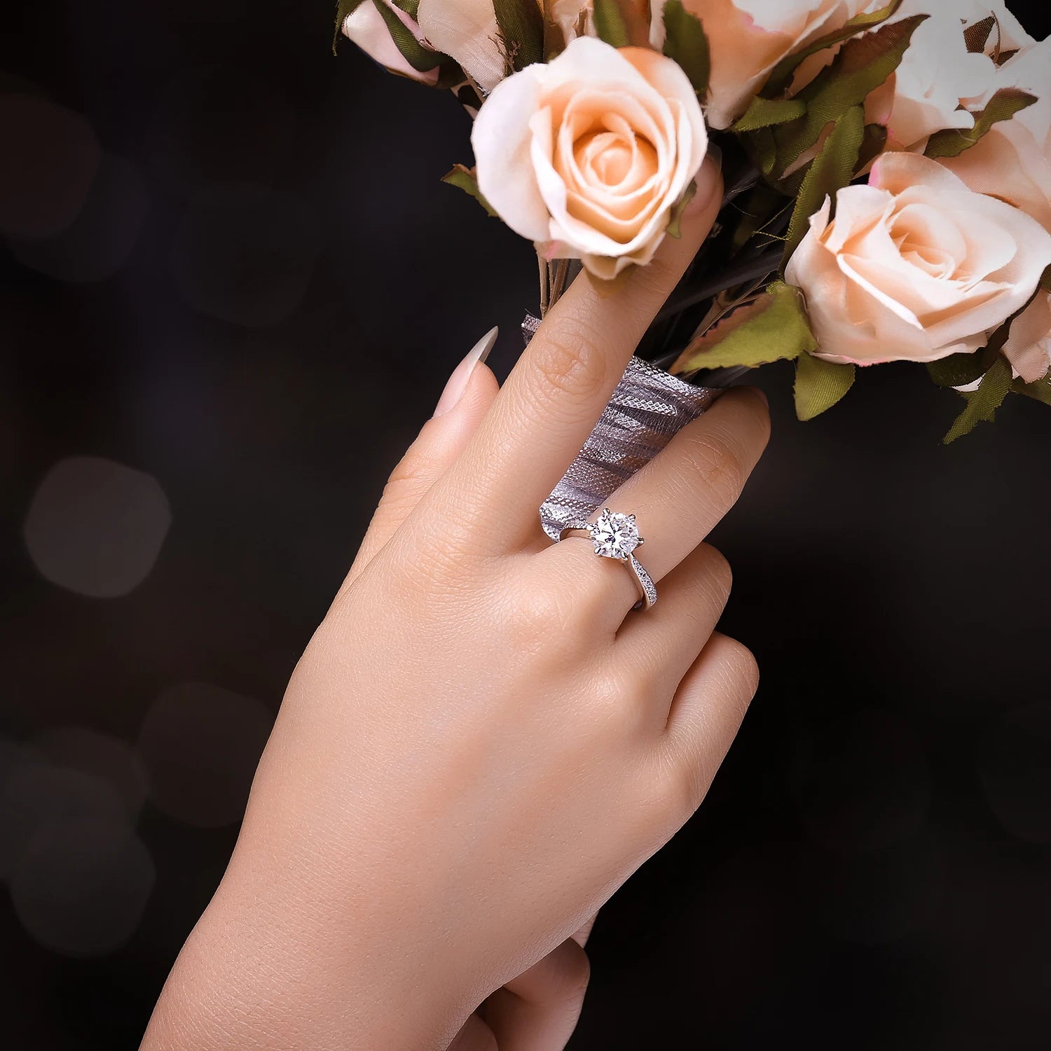 Elite Round Crystal Ring