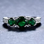 Sculptural Touch Emerald Ring