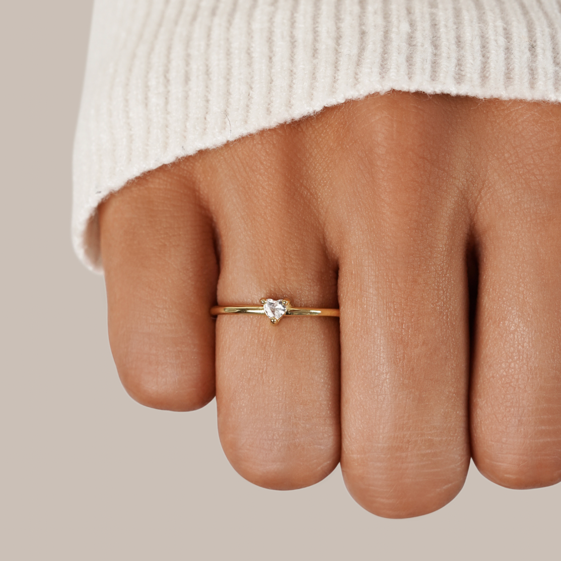 Crystal Heart Love Ring