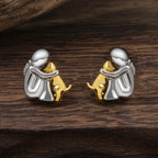 Two-Tone Hug Earrings