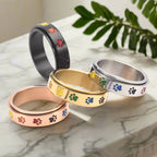 Stainless Paw Spinner Ring
