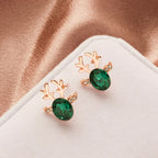 Reindeer Crystal Stud Earrings