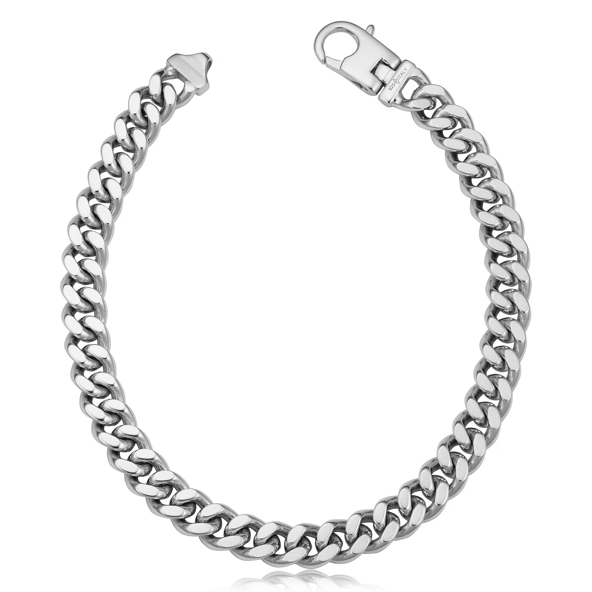 Estate Cuban Classic White Gold Bracelet