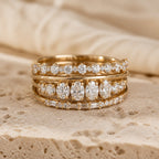 Sophisticated Zirconia Vintage Ring Set