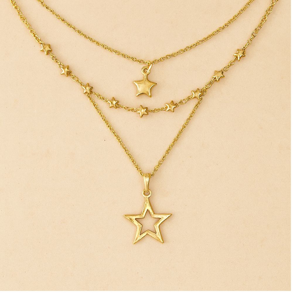 Vintage Star Pendant Necklace