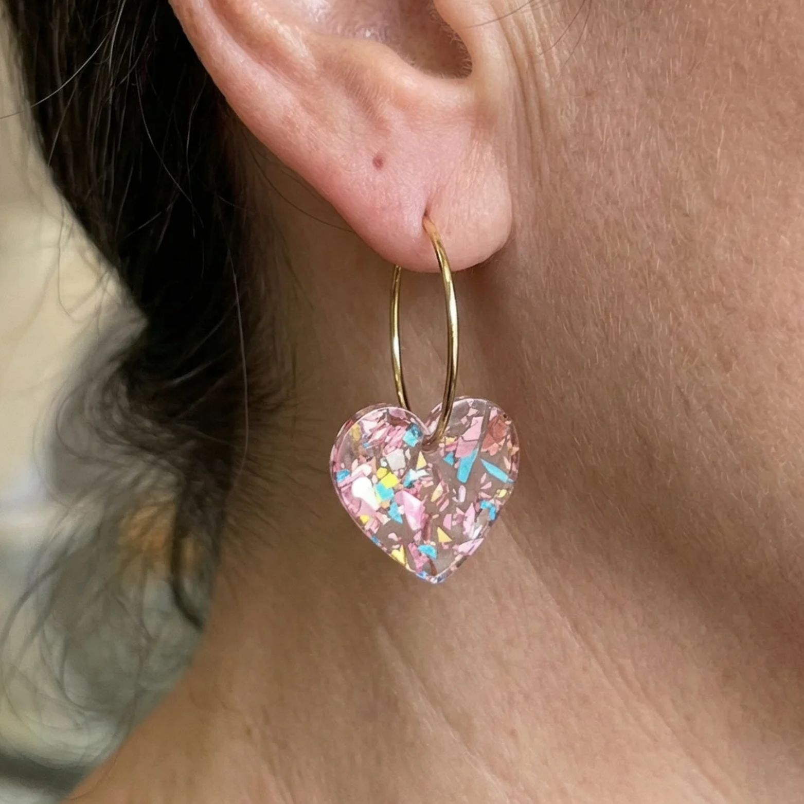 Sugarplum Heart Drop Earrings
