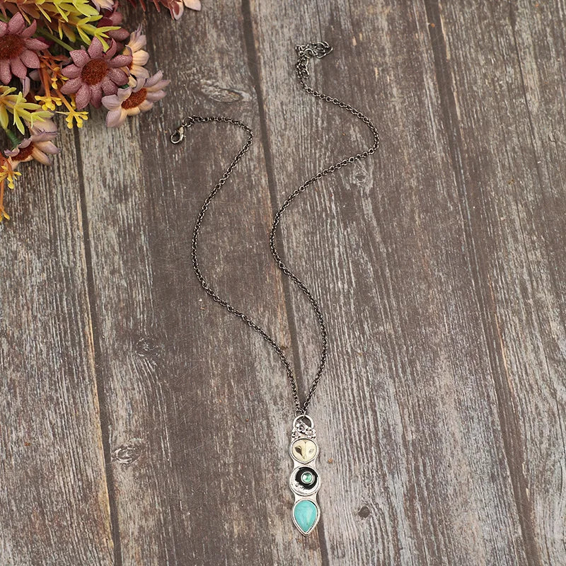 Vintage Owl Bar Necklace