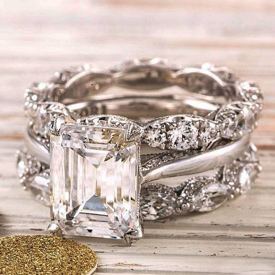 Timeless Layered Zirconia Silver Ring