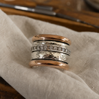 Two Tone Layered Zirconia Ring
